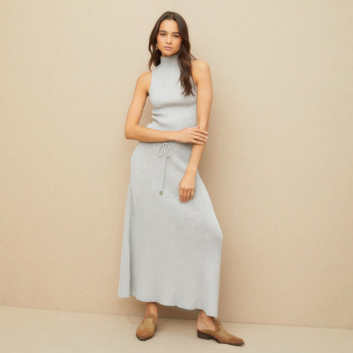 ADEU - Falda Larga Algodón Mujer Adeu