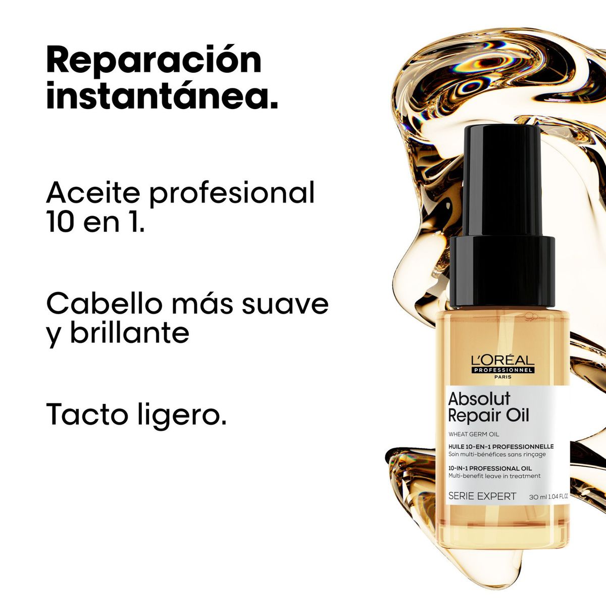LOREAL PROFESSIONNEL - Mini Aceite 10 en 1 Reparación y Nutrición Absolut Repair 30 ml Loreal Professionnel