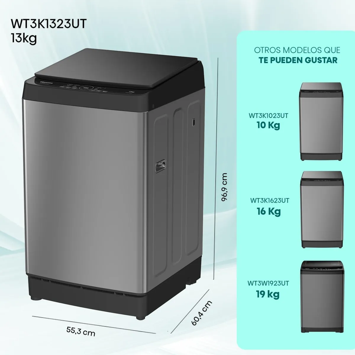 HISENSE - Lavadora Automática Hisense WT3K1323UT 13Kg