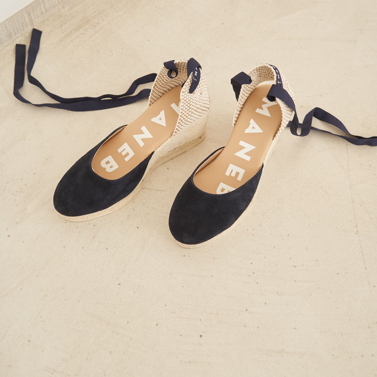 MANEBI - Sandalia Mujer Cuero Azul Manebi