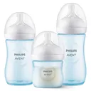 Set de 3 Mamaderas Natural Response Avent SCD838/29 Azul - 0 a 3m+