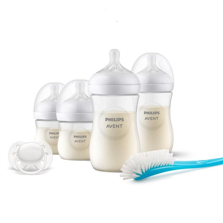 Set de Regalo 4 Mamaderas Natural, Chupete y Cepillo Avent SCD838/11