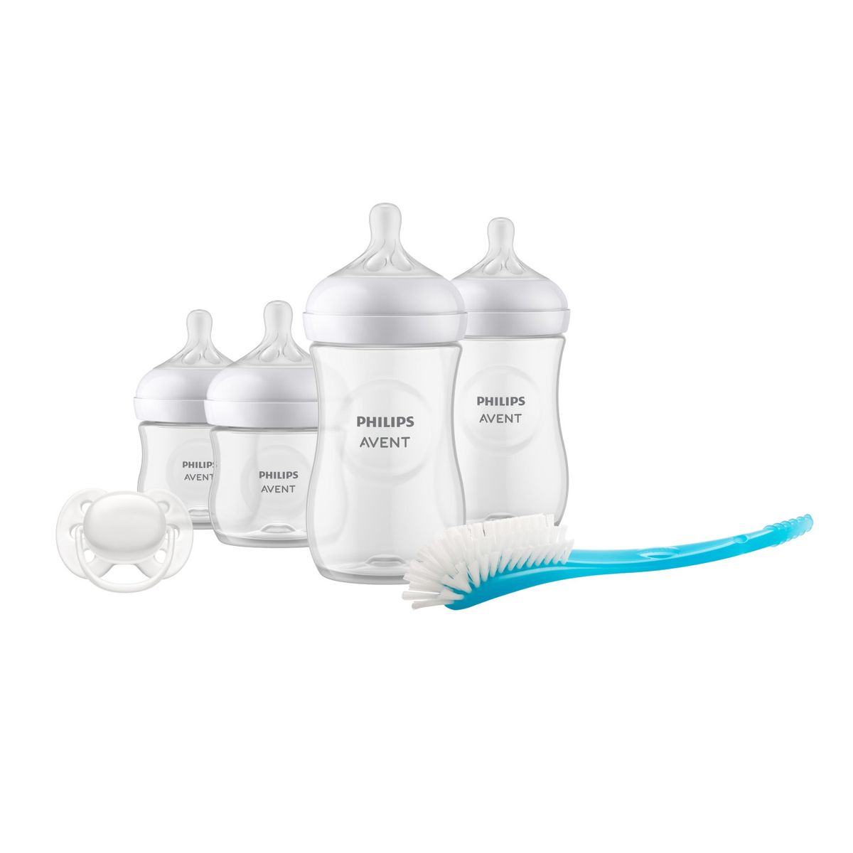 AVENT - Set Regalo Natural 3.0 Mamaderas + Cepillo + Chupete Avent