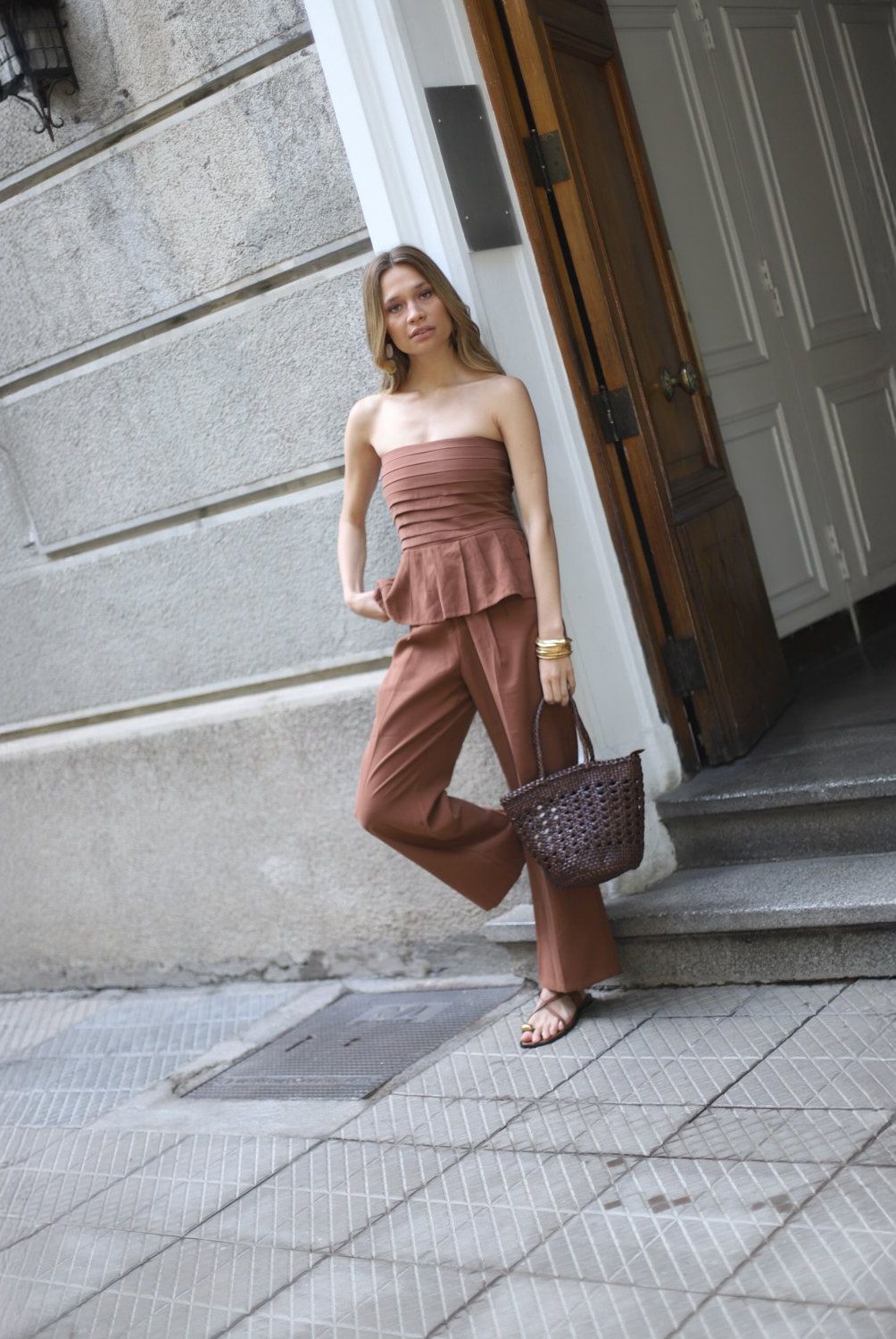MARINA MIA - Pantalón Básico Tiro Alto Mujer