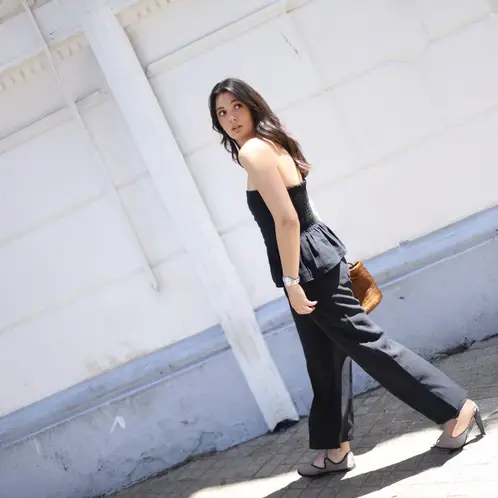 MARINA MIA - Pantalón Básico Tiro Alto Mujer