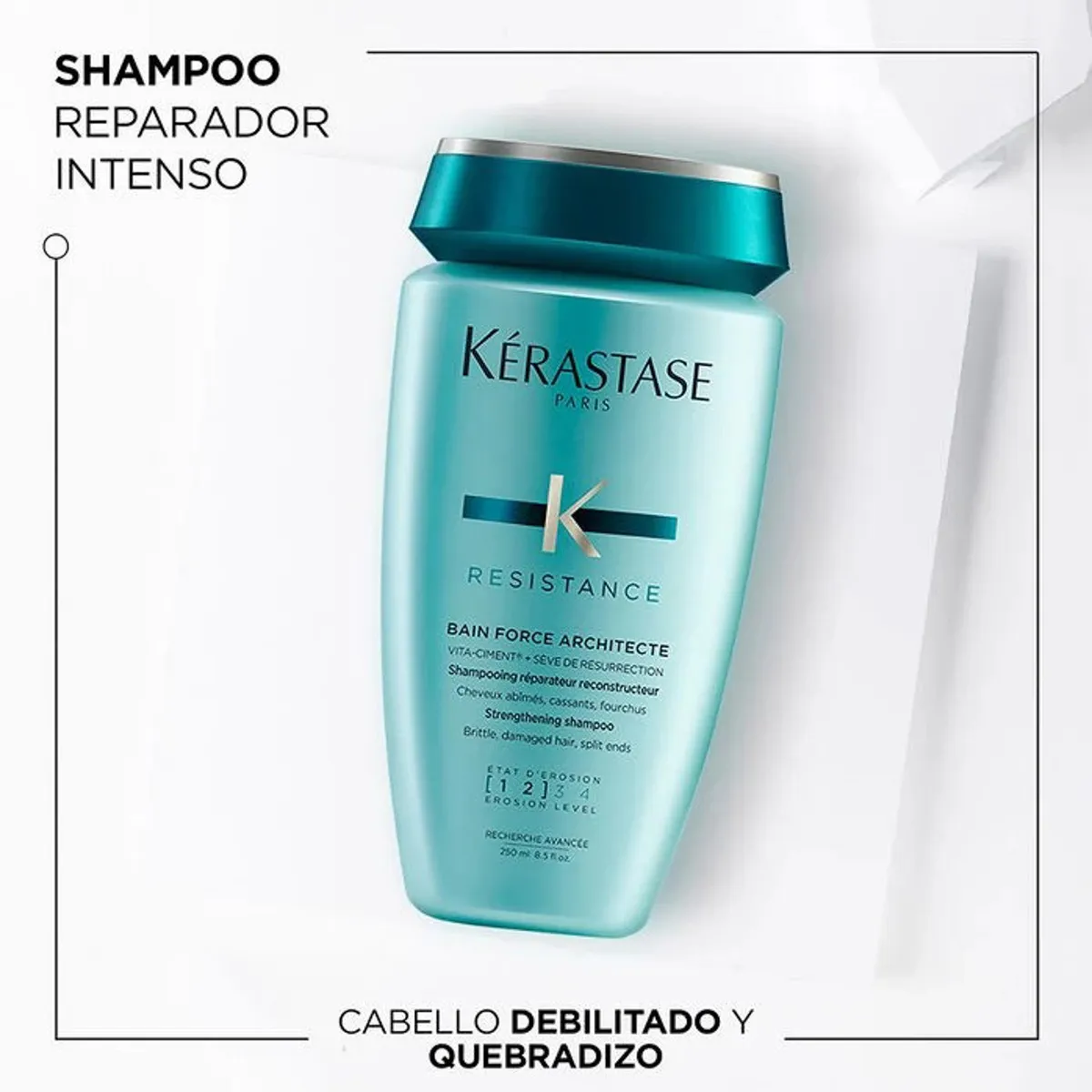 KERASTASE - Set Reparación Shampoo 500 Ml + Aceite 50 Resistance Para Cabello Dañado Kérastase