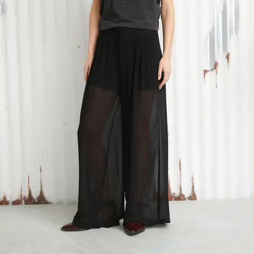 AMERICANINO - Pantalón Palazzo Tiro Medio Mujer