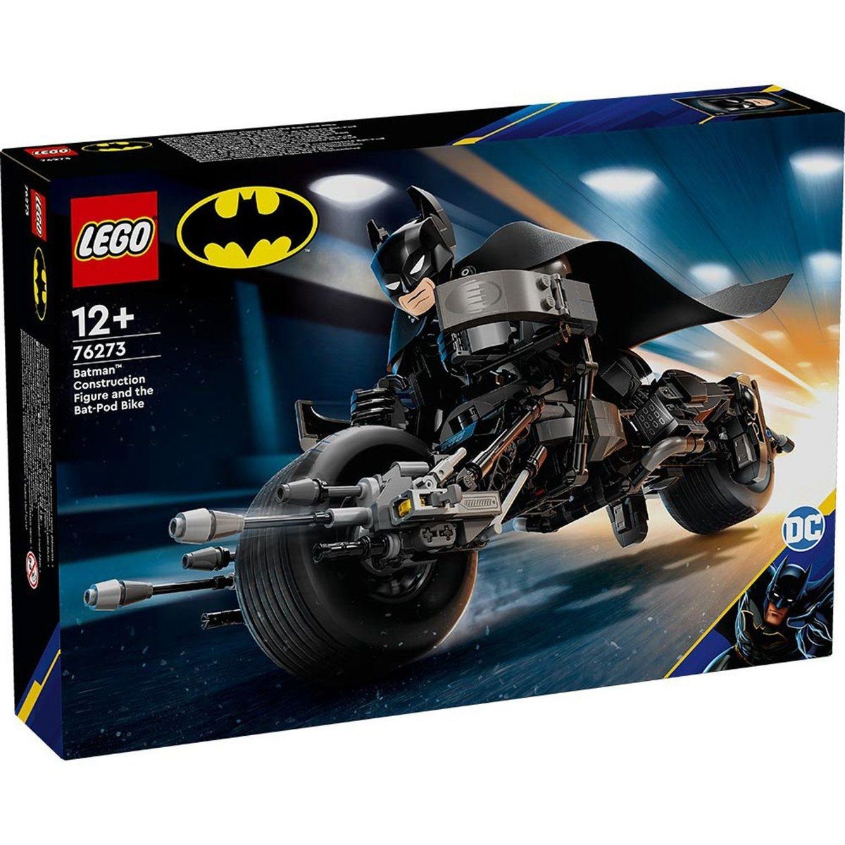 LEGO - Lego DC: Figura para Construir Batman y Moto Bat-Pod