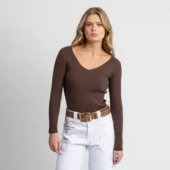 LOLITA POCKET - Polera Pascuala Caf�