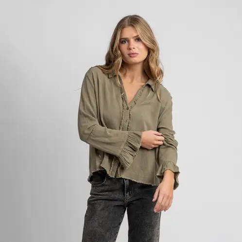 LOLITA POCKET - Blusa Sole Verde