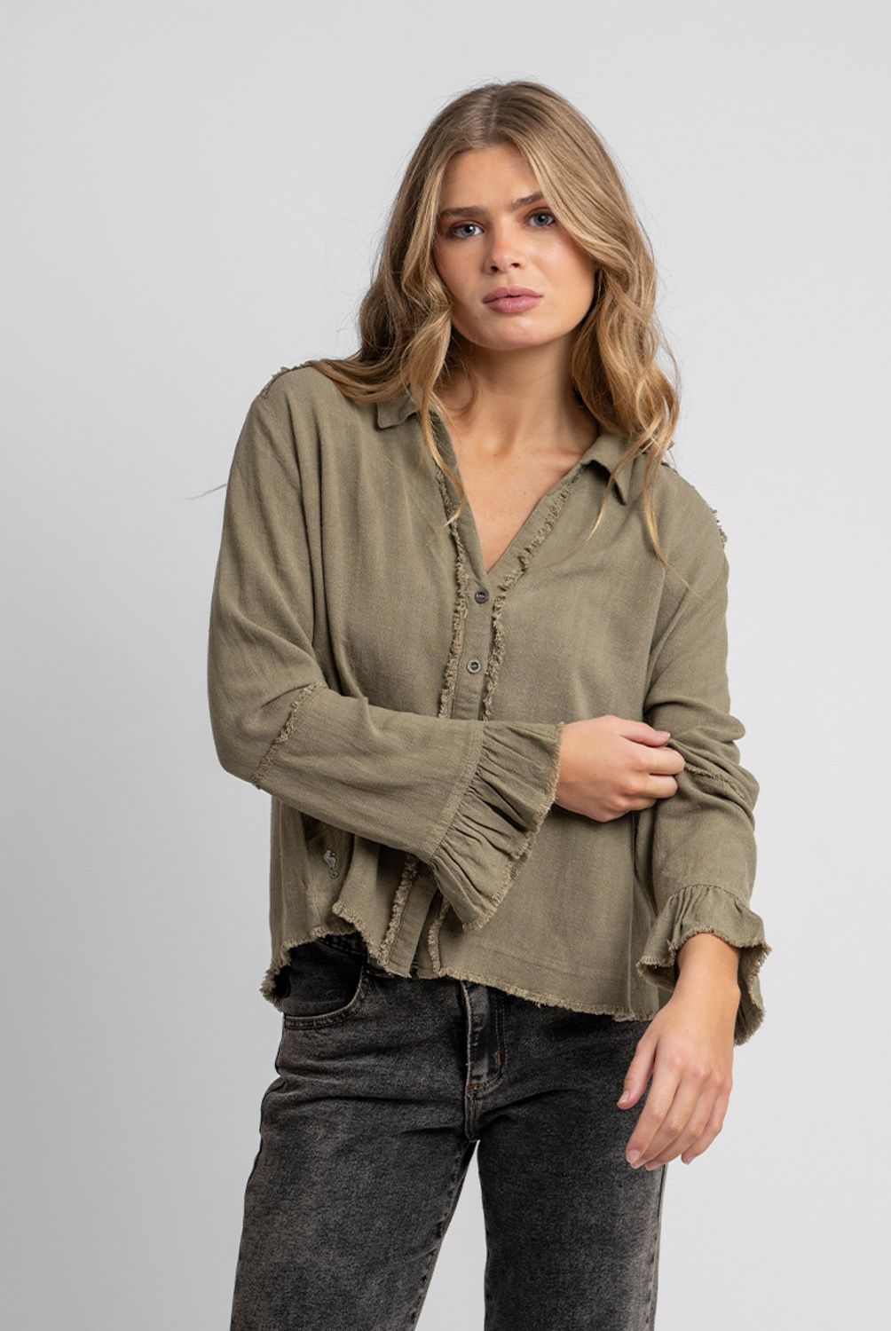 LOLITA POCKET - Blusa Sole Verde Lolita Pocket