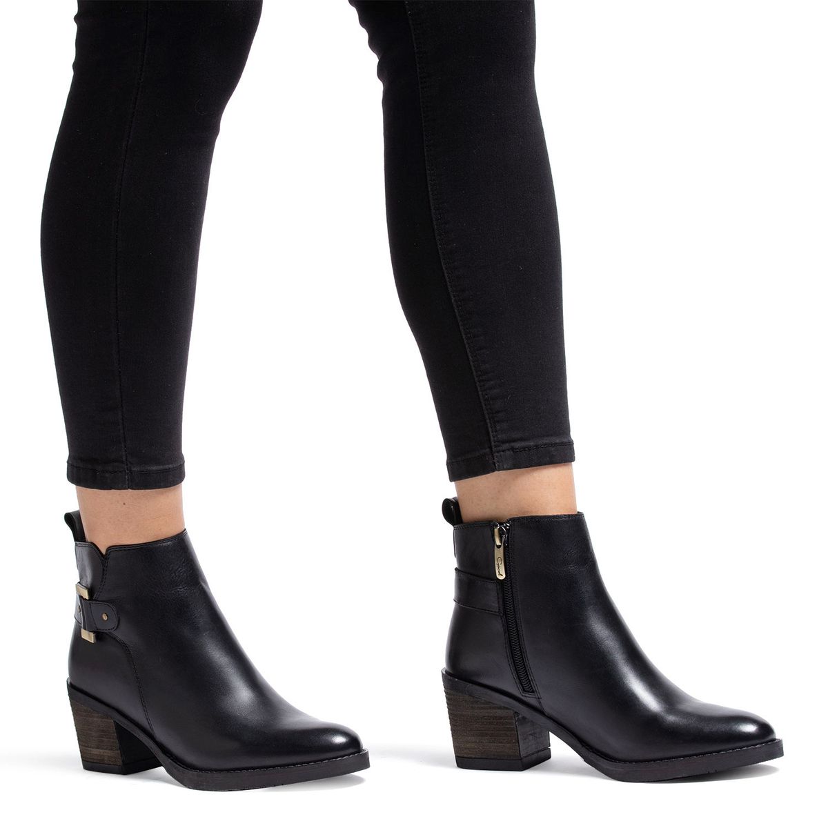 GACEL - Piera Botín Mujer Cuero Negro Gacel