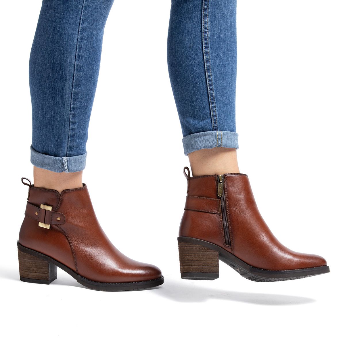 GACEL - Piera Botín Mujer Cuero Café Gacel