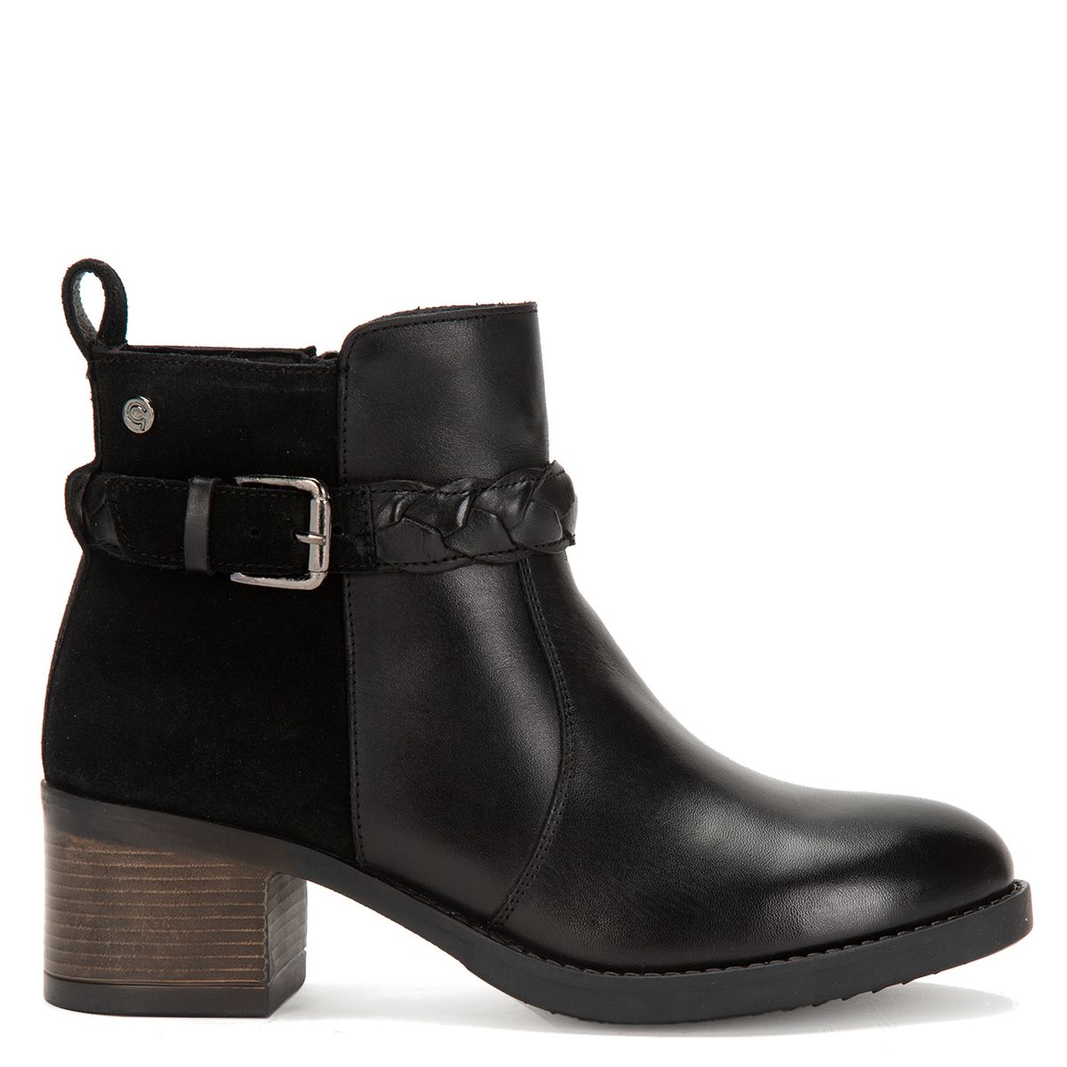 GACEL - Robertia Botín Mujer Cuero Negro Gacel