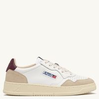 Zapatilla Urbana Mujer Cuero Burdeo