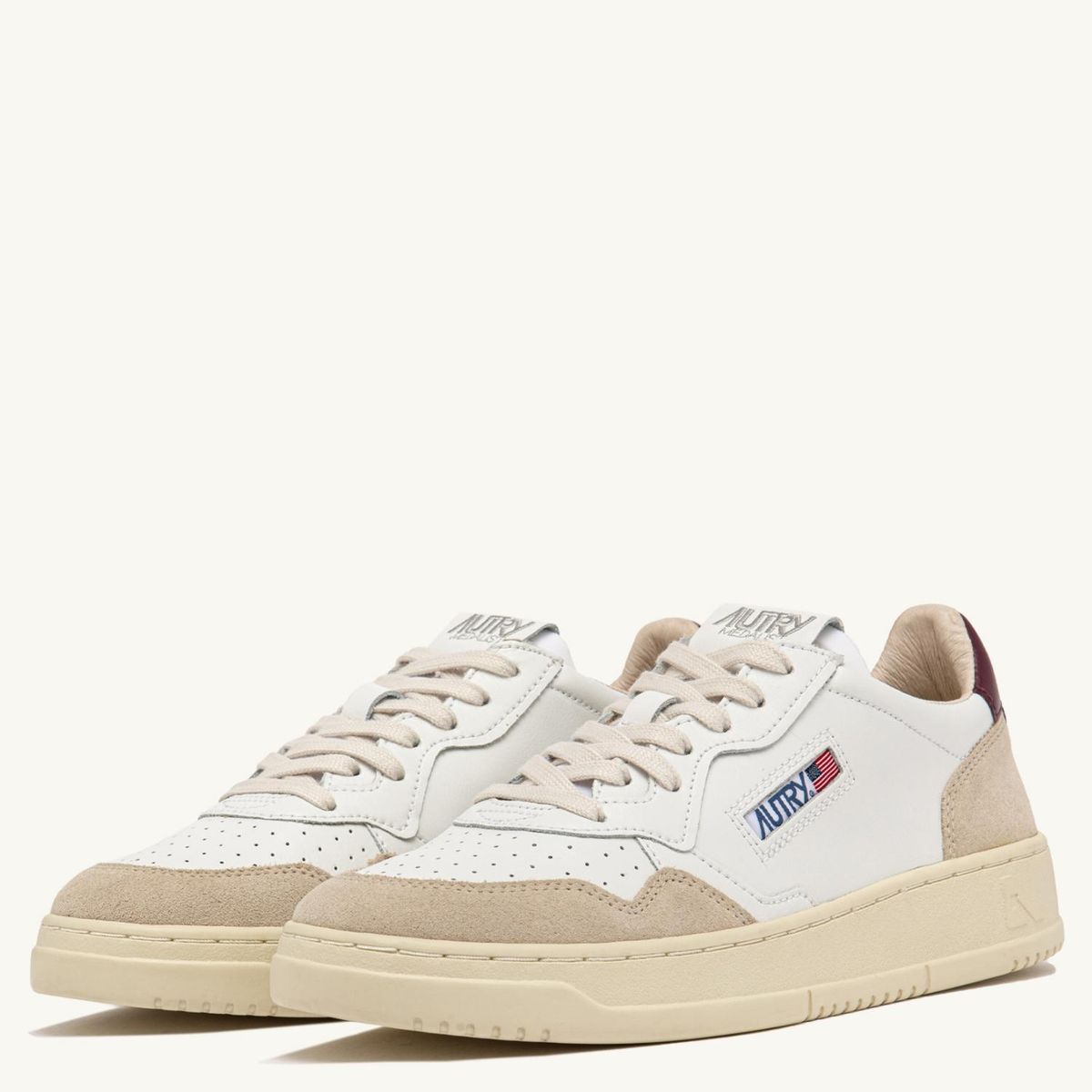 AUTRY - Zapatilla Urbana Mujer Cuero Burdeo Autry