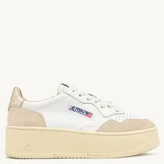 AUTRY - Zapatilla Urbana Mujer Cuero Beige