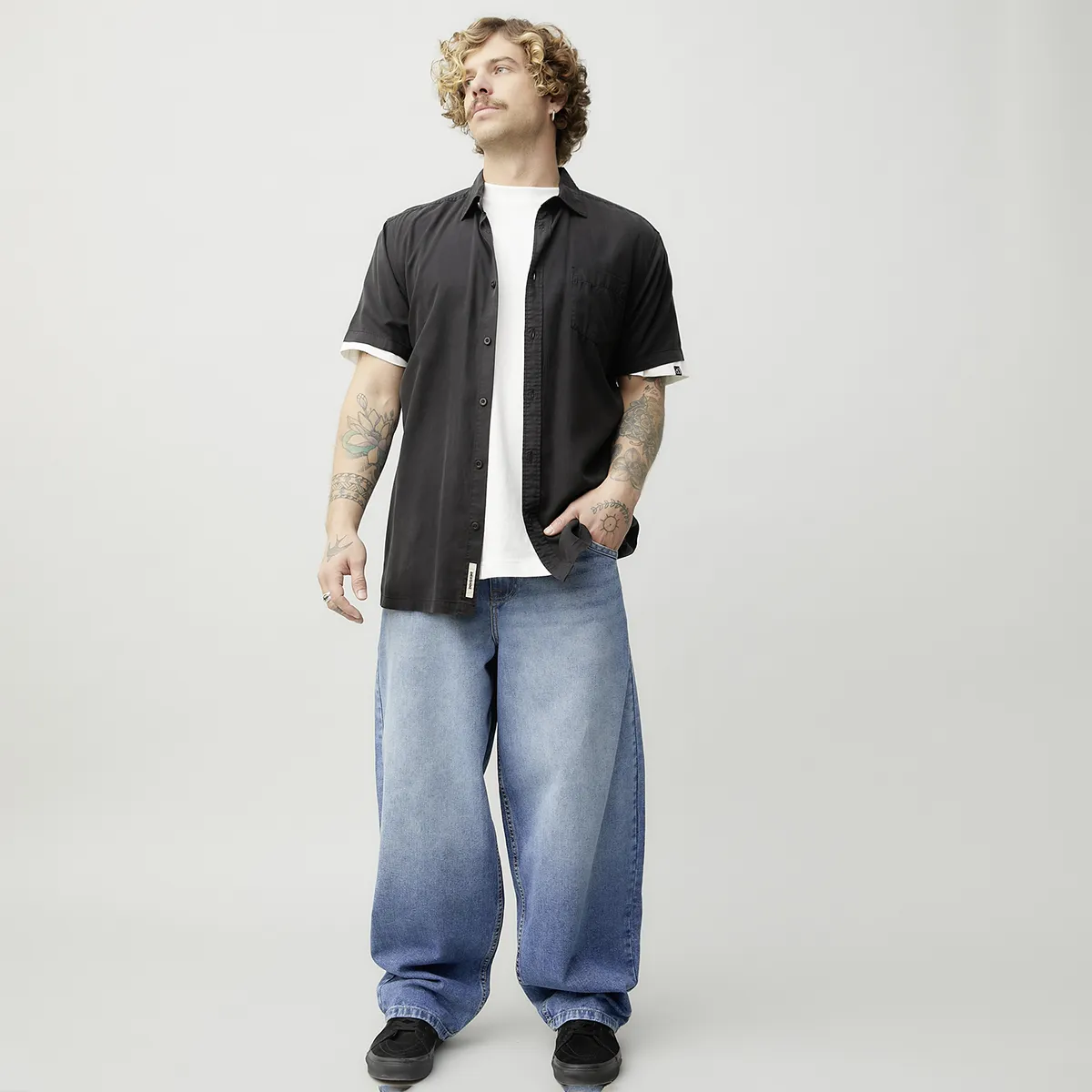 AMERICANINO - Jeans  Baggy Algodón Hombre Americanino