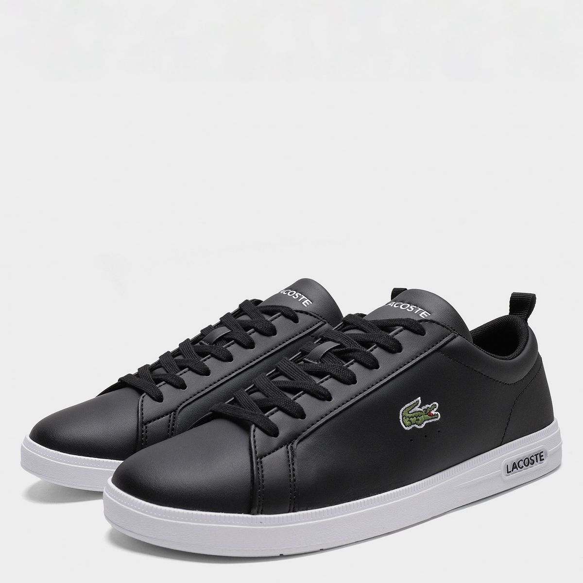 LACOSTE - Base Zapatilla Urbana Hombre Cuero Negro Lacoste