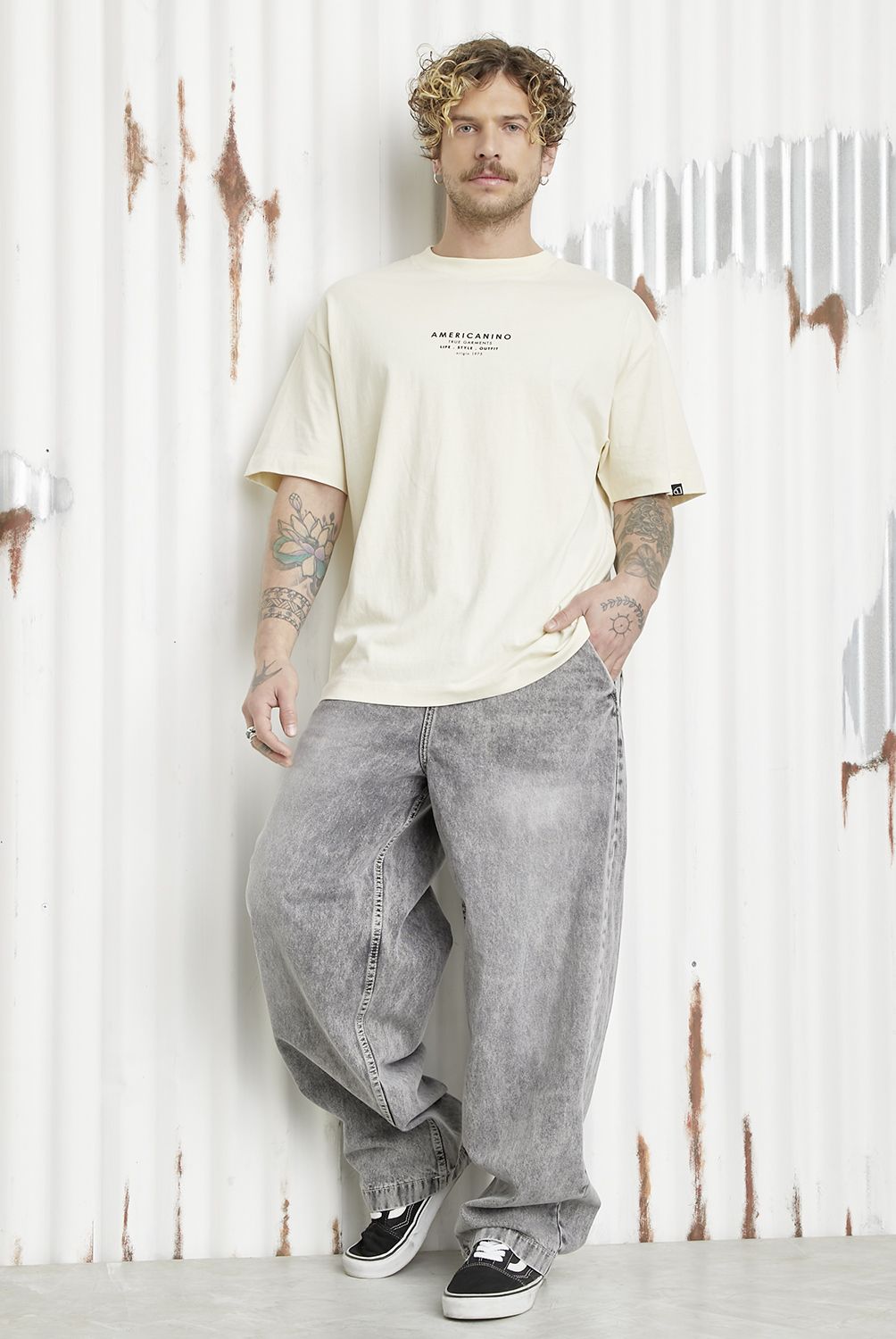 AMERICANINO - Jeans Relax Skater Americanino Hombre Algodón