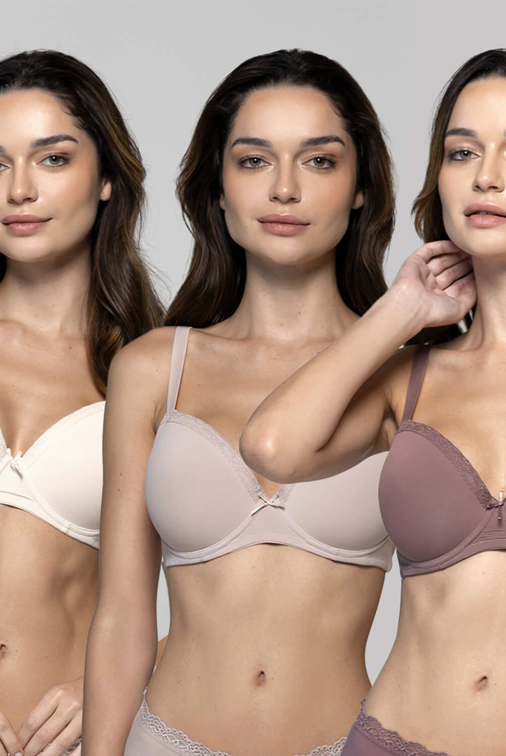 INTIME - Pack De 3 Sostenes Copa C Mujer Intime