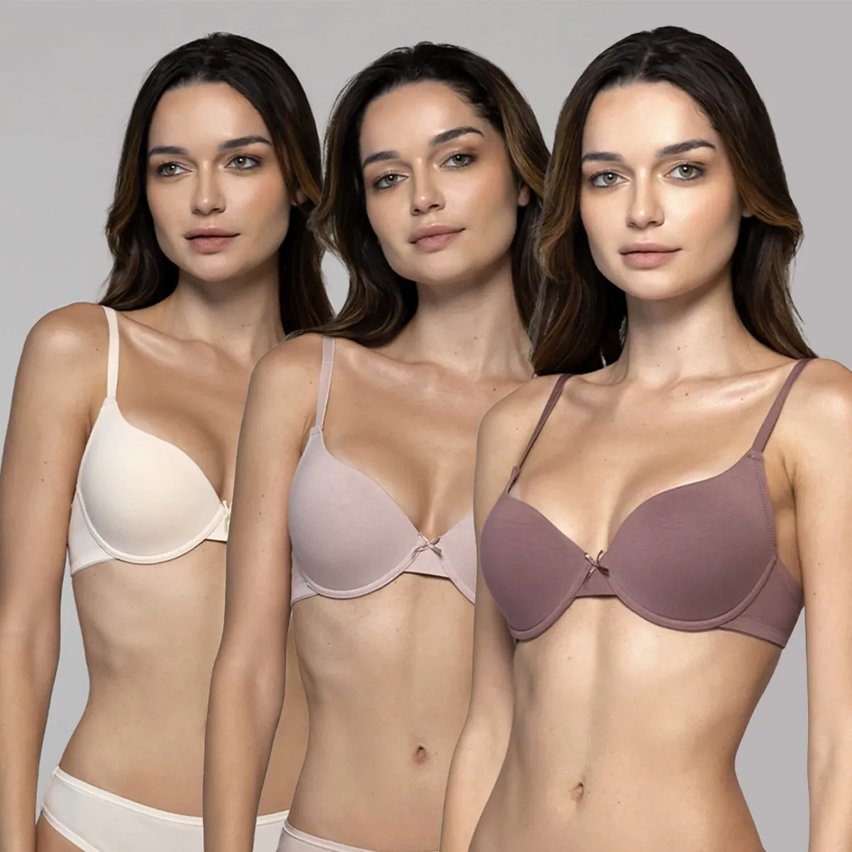 INTIME - Pack De 3 Sostenes Copa B Mujer Intime