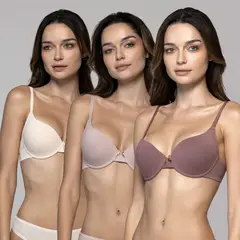 INTIME - Pack De 3 Sostenes Copa B Mujer