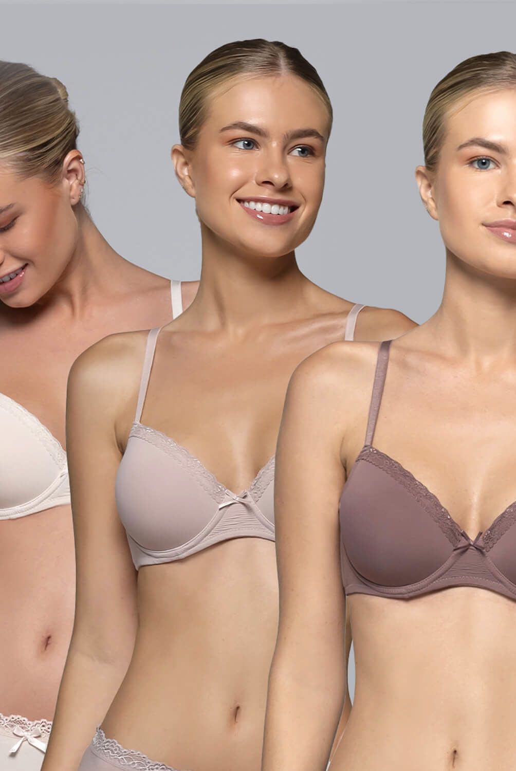 INTIME - Pack De 3 Sostenes Copa B Mujer Intime