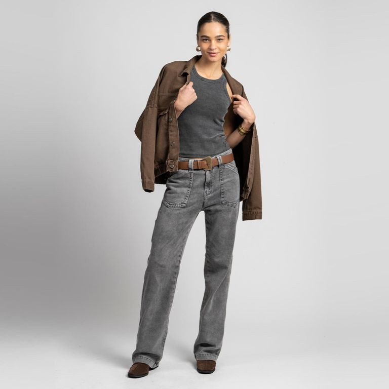 LOLITA LPK Jeans Recto Ame Gris Mujer