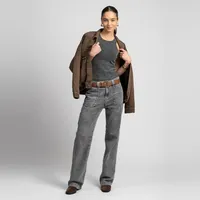 Jeans Regular Tiro Medio Mujer