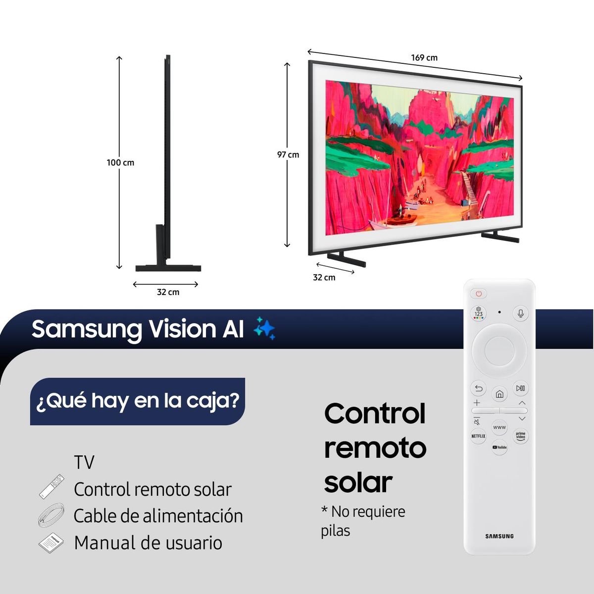 SAMSUNG - 75" The Frame Pro LS03F NEO QLED Mini Led 4K Art Mode Vision AI con Marco (2025)