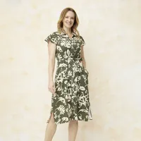 Vestido Midi Lino Mujer S.Cocci