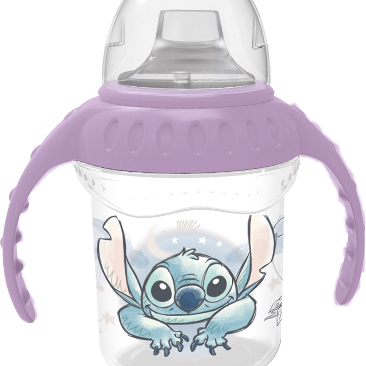 DISNEY - Vaso Con Asas Y Boquilla De Silicona 250Ml Stitch Disney