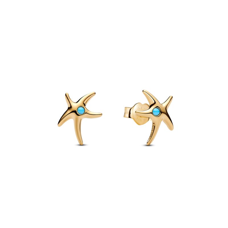 PANDORA - Aretes de Boton Estrella de Mar Mujer Pandora