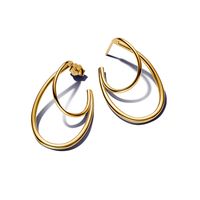 Aretes de Aro Forma Organica Mujer