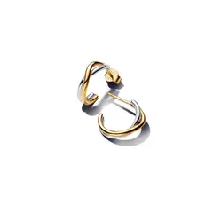 PANDORA - Aretes de Aro Forma Organica Mujer