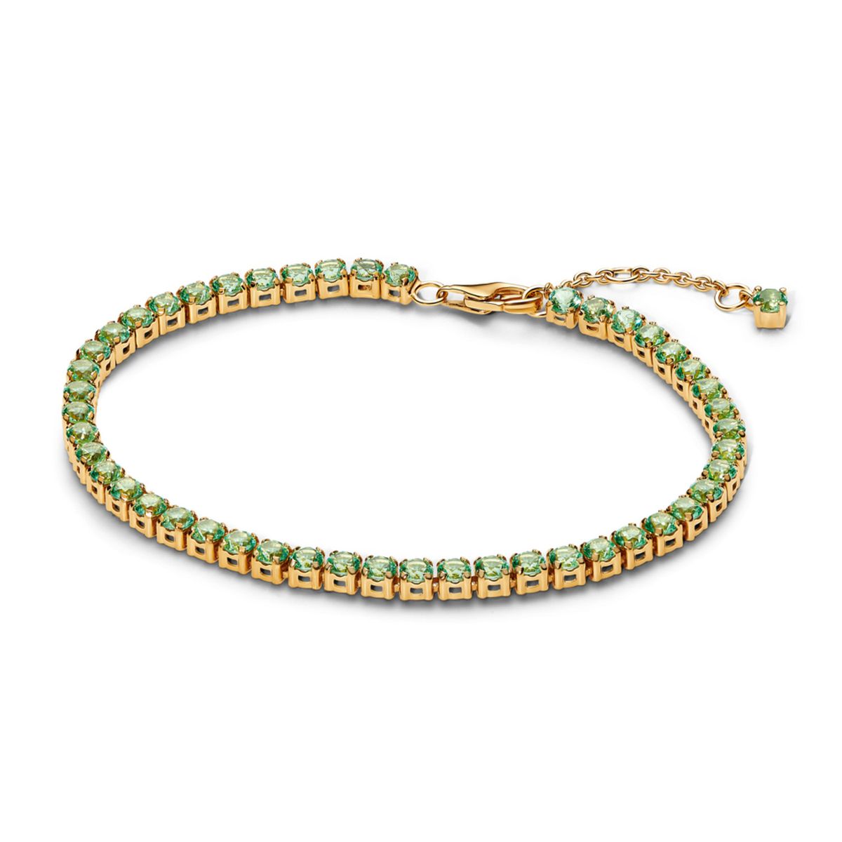PANDORA - Brazalete Tenis Verde Brillante Mujer Pandora