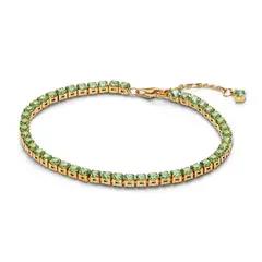 PANDORA - Brazalete Tenis Verde Brillante Mujer