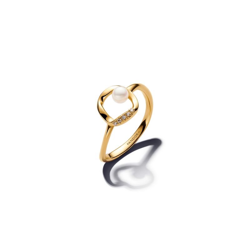 PANDORA - Anillo Perla Forma Organica Mujer Pandora