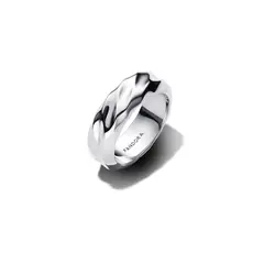 PANDORA - Anillo Banda Ancha Ondulada Mujer