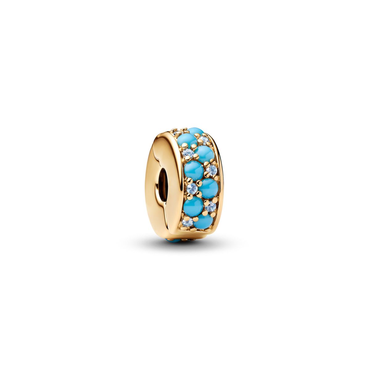 PANDORA - Charm de Clip Azul Agua Mujer Pandora