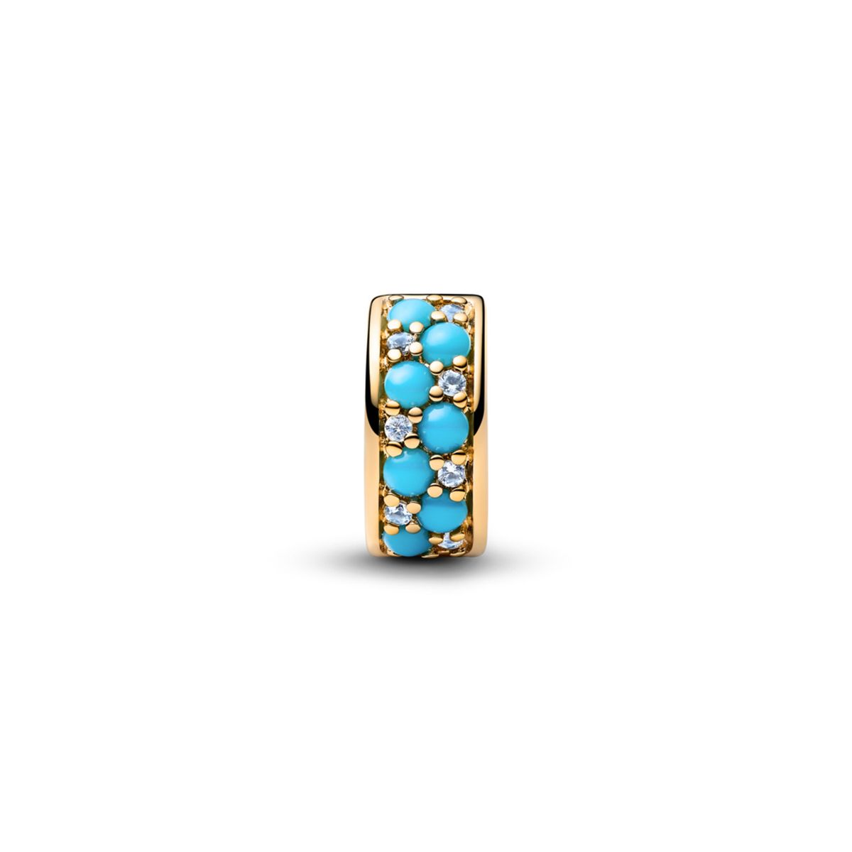 PANDORA - Charm de Clip Azul Agua Mujer Pandora