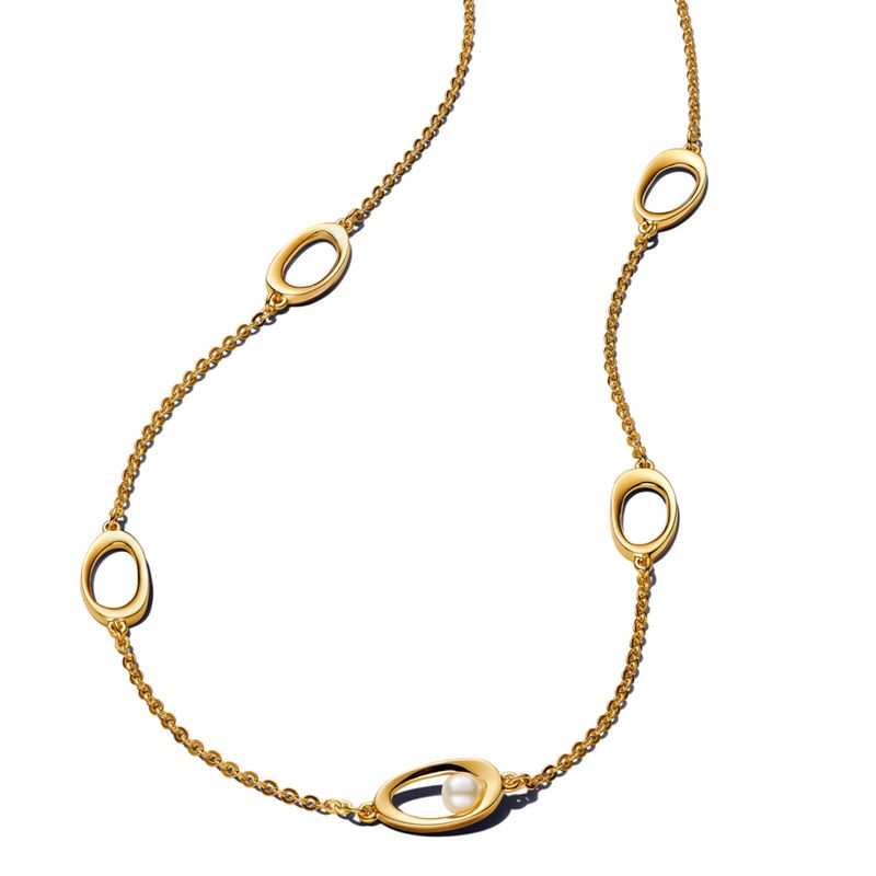PANDORA - Collar Ovalo y Perla Cultivada Mujer Pandora