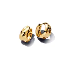 PANDORA - Aretes de Aro Ondas Mujer