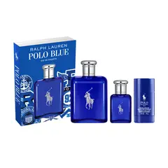 RALPH LAUREN - Set Perfume Hombre Polo Blue EDT 125ml + 40ml + Desodorante 75g