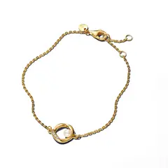 PANDORA - Brazalete Circulo Pave y Perla Mujer