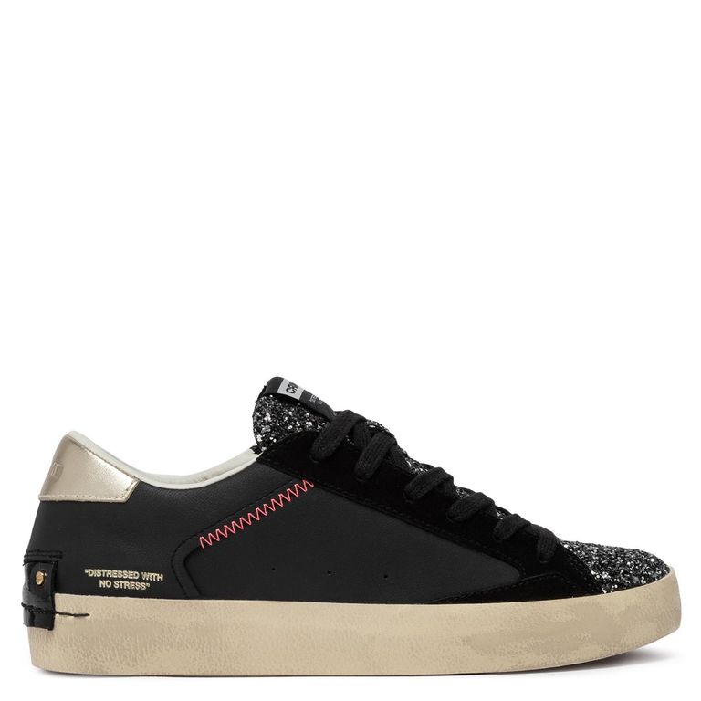 Zapatilla Urbana Mujer Cuero Negro