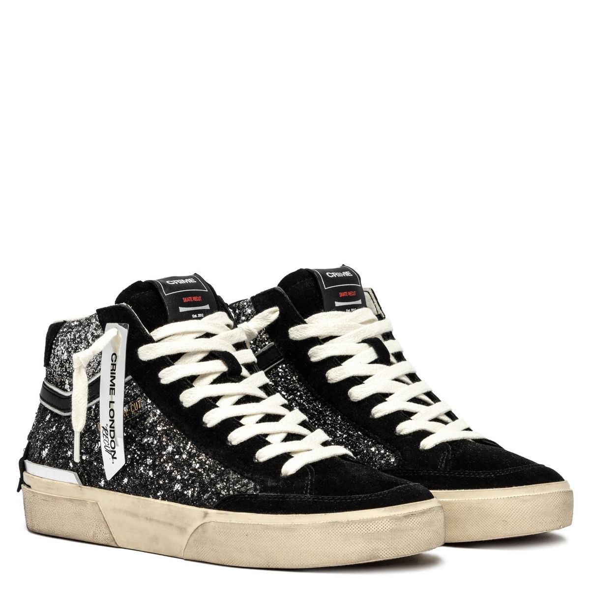 CRIME LONDON - Zapatilla Urbana Mujer Cuero Negro Crime London