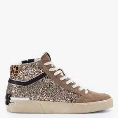 CRIME LONDON - Zapatilla Urbana Mujer Cuero Dorado