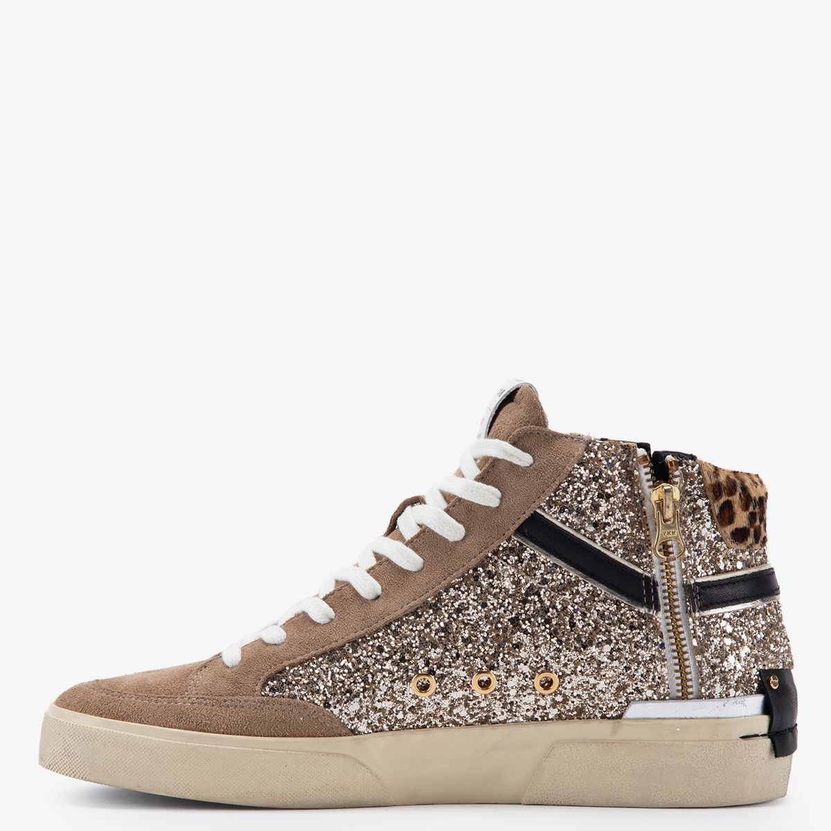 CRIME LONDON - Zapatilla Urbana Mujer Cuero Dorado Crime London